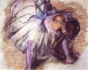 Edgar Degas Dancer Adjusting her Slippers USA oil painting artist